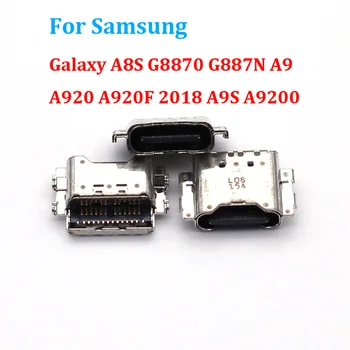 10PCS гнездо за конектор за зарядно устройство за Samsung Galaxy A8S G8870 G887N A9 A920 A920F 2018 A9S A9200 USB порт за зареждане Dock Plug Изображение