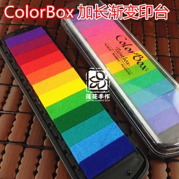 Clearsnap ColorBox Paintbox, пигментно мастило / печат / лепило подложки цветна кутия, дъгови подложки за мастило, многоцветни занаятчийски подложки за печат Изображение