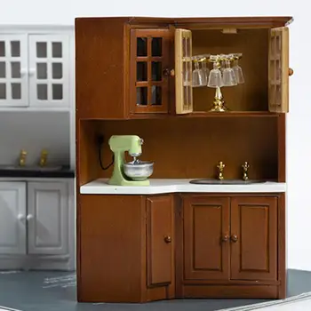 кабинет модел удобен ръка чувство куклена къща мивка кабинет широко приложение 3D куклена къща шкаф мивка брояч модел Изображение