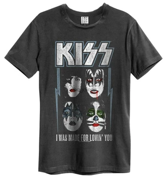 Kiss 'I Was Made For Lovin' You' (Въглен) Тениска - Усилено облекло - НОВО Изображение