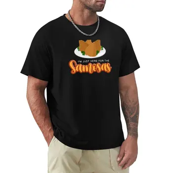 Funny Indian Food Lover I'm Just Here For Samosas design T-Shirt customs design your own anime mens graphic t-shirts funny Изображение