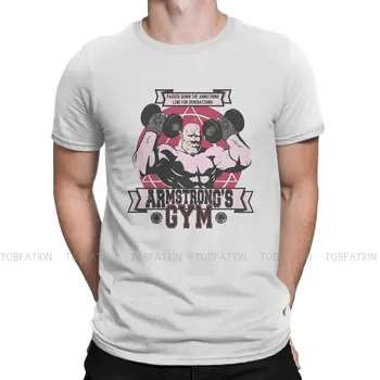 Fullmetal Alchemist Brotherhood Аниме Силна ръка фитнес тениска реколта мъже алтернатива тийнейджър облекло извънгабаритни памук TShirt Изображение