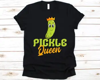 Дизайн на краставица, вегетарианска риза, подарък за любител на краставици, зеленчукова графика мъжка и дамска тениска Изображение