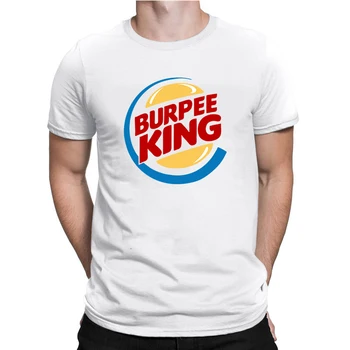 T риза за мъже Crossfit тренировка Burpee King тениска Смешни подарък за рожден ден за гадже съпруг татко мъже лято къс ръкав Изображение