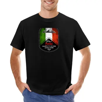 Passo Pordoi Доломити Италия стикер & тениска хипи дрехи бързосъхнеща тениска мъжки бели тениски Изображение