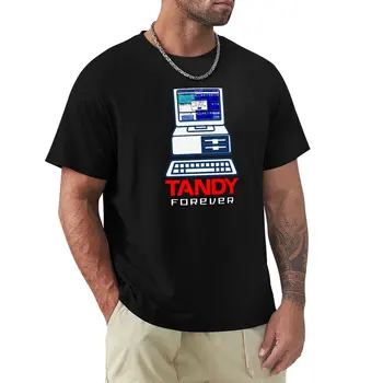 Tandy Forever Реколта компютърна тениска митнически дизайн свой собствен блуза бързосъхнещи мъжки графични тениски големи и високи Изображение