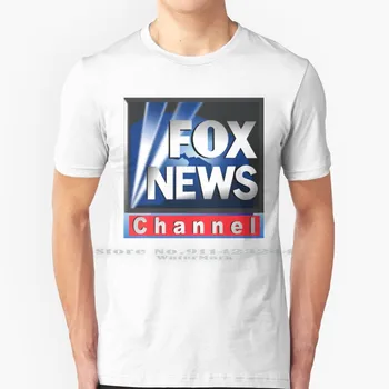 Fox News реколта лого T риза памук 6XL Fox News CNN САЩ Тръмп Джо Байдън Изображение
