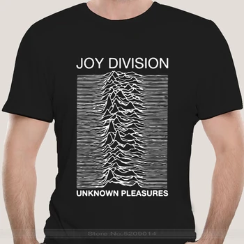 COSMIC STRING памучни мъжки тениски Joy Division Unknown Pleasure пънк COOL тениска рок хипстър тениска тениски Изображение