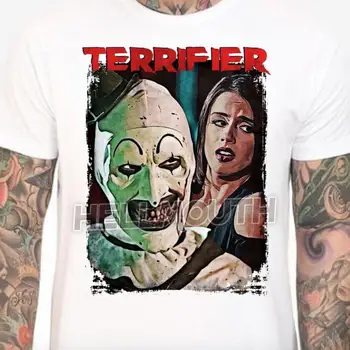 Ужасяваща тениска - Мъжки дамски размери S-XXL - Cult Horror Art Клоунът Тара Изображение