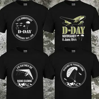 гореща продажба мода нова риза D-Day Нормандия, епична парамоторна пилотна мъжка тениска лятна къс ръкав памучна риза Harajuku Изображение