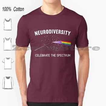 Невроразнообразието празнува спектъра Adhd Asd тениска 100% памук мъже жени персонализиран модел невроразнообразие Austim Изображение