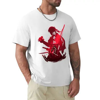 Cool графичен подарък тъмно сив Jin Sakai животински сладък подарък тениска извънгабаритни тениски тениски монтирани тениски за мъже Изображение