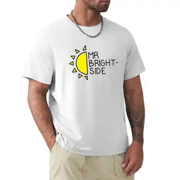Mr. Brightside Тениска черна тениска смешни тениски блонди тениска тежка категория тениски обикновени бели тениски мъже Изображение