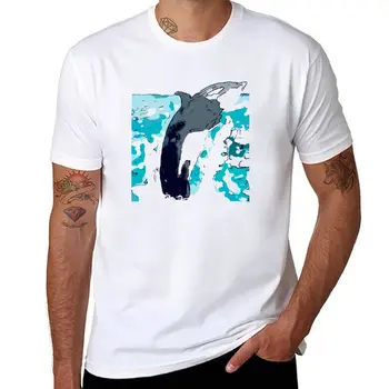New Nova Scotia Whale 2 T-Shirt извънгабаритна тениска възвишена тениска плод на тъкачния стан мъжки тениски Изображение