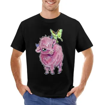 Ягода високопланинска крава тениска сладки дрехи бързо сушене момчета животински печат смешно тежко тегло тениски за мъже Изображение