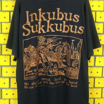 Редки Реколта 1999 Inkubus Sukkubus T Shirt Размер XL Belladonna And Aconite Обложка на албум Print English Gothic Pagan Изображение