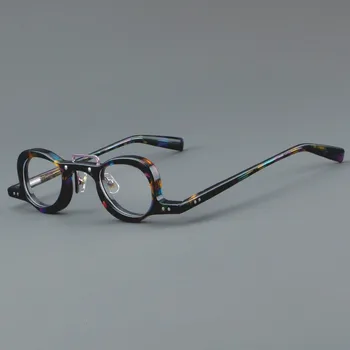 Ръчно изработени ацетат пресбиопия четене очила реколта мъже оптични очила против надраскване рецепта очила жени спектакъл Изображение