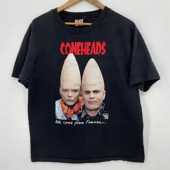 Hanes T-Shirt Men&aposs L Black Coneheads We Come From France 1993 Реколта Изображение