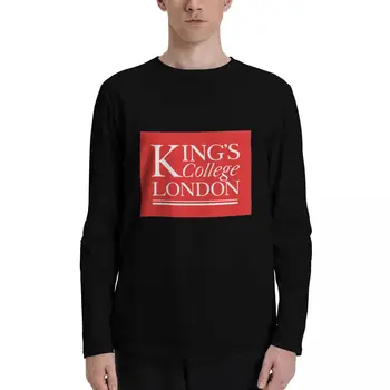Кингс Колидж Лондон Тениски с дълъг ръкав реколта тениска ново издание тениска Блуза графична тениска Мъжко облекло Изображение