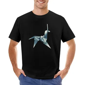 Оригами еднорог тениска персонализирани тениски суичъри Естетическо облекло летни дрехи за мъже Изображение