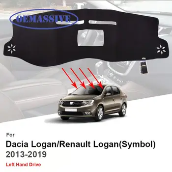 OEMASSIVE За Dacia Renault Logan 2 2012 - 2019 Renault Symbol Car Inner Auto Dashboard Cover Pad Килим Dash Mat възглавница Изображение