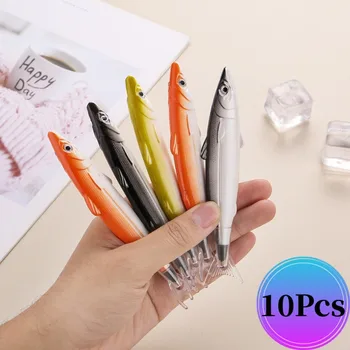 10Pcs/Lot солена риба форма химикалка сладък химикалки на едро естетически канцеларски училище писалки набор безплатна доставка топка точка писалка Изображение