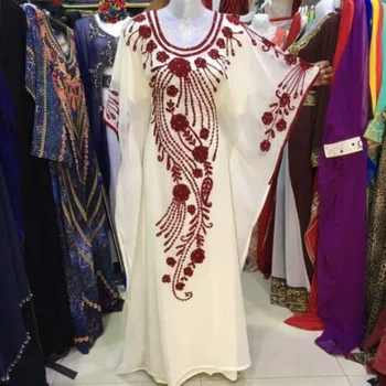 Ейд Дубай Кафтанс Фараша Абая Дълга фантастична рокля Макси рокля Мароканска рокля Изображение