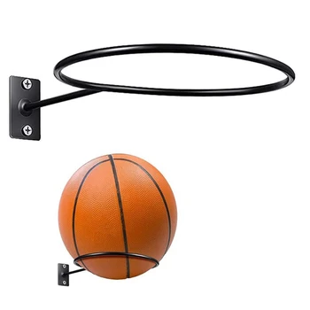 Многофункционален футболен дисплей рафт топка притежателя стена монтирани баскетбол съхранение багажник хол декор Изображение