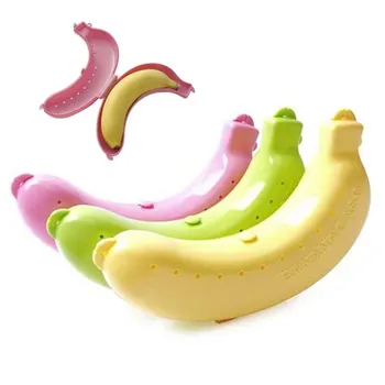 3pcs банан протектор кутия открит пътуване сладък преносим плодове свежест съхранение притежателя обяд плодове контейнер пътуване бонбони снек кутия Изображение