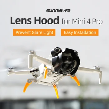 Drone Hood Drone Accessories Enhanced Protection Lens Hood Precise Molded Fit Отлично блокиране на светлината за DJI Mini 4 Pro Изображение