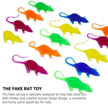 6 бр. Симулирана мини мишка Реалистични гумени плюшени играчки за бебета миниатюрни малки Изображение