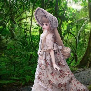 BJD кукла Дантелена рокля с подгъв дрехи, подходящи за 1/3 кукла 1/4 кукли 1/6 кукли Изображение