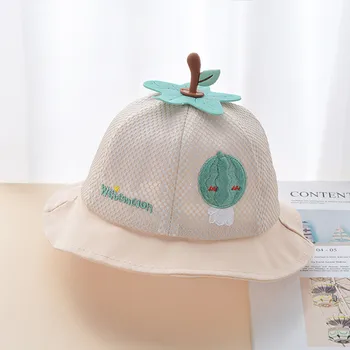Boy Girl Sun Hat For Kids Boys Fruit Infant Sunscreen Girls Baby Bucket Cap Summer Baby Girl Sun Hat Cap Print Baby Care 아기 모자 Изображение