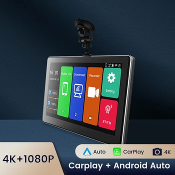 За универсален автомобил радио сензорен екран монитор таблет смарт телевизор безжичен Carplay Android авто панел табло планината Plug and Play Изображение