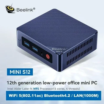 Beelink MINI S12 12-то поколение N95 Мини компютър WiFi 5 Bluetooth 4.2 MINI S12 PRO N100 WiFi 6 BT5.2 Windows 11 PRO настолен компютър Изображение