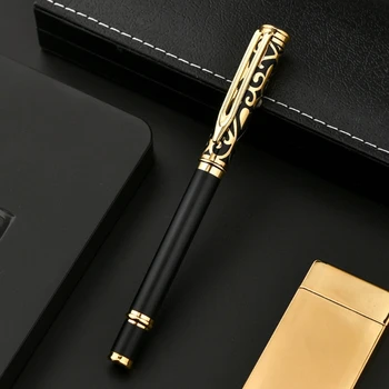 Метален ролер писалка за бизнес подписване за многократна употреба за офис жени мъже подаръци W3JD Изображение