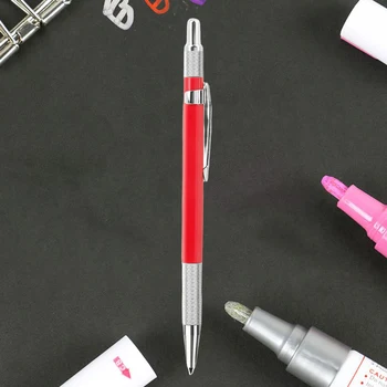 Заваръчен молив с 12PCS Streak Refills Scriber Инструмент за стоманена конструкция Дървообработване за монтажник на тръби Заварчик Изображение