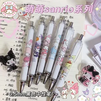 Sanrio 6/12pcs гел писалка Cinnamoroll Моята мелодия Kuromi прекрасни студенти висока стойност гел писалка изпит специални бързосъхнещи подарък на едро Изображение