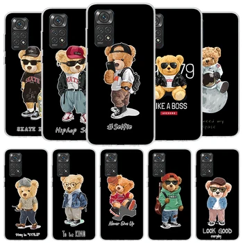 Калъф за мечки на модна марка за Xiaomi Redmi Note 12 12S 11 11S 11T 10 10S 9 11E Pro Plus 9S капак за телефон 8 8T 7 Clear Shell Изображение
