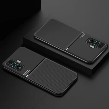 Нов стил за Xiaomi Poco F4 GT 5G калъф кожен магнитен държач за стойка за кола Калъф за телефон за Poco F4 GT F4gt F 4 GT Soft B Изображение