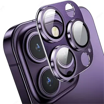 Брониран протектор за обектива на камерата за iPhone 14 13 12 11 Pro Max 5G пълно покритие закалено стъкло за iPhone 14 Plus 14Pro 11Pro Max филм Изображение