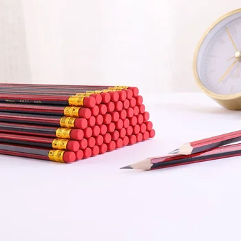 10-50PCS скица молив дървени олово моливи HB молив с гумичка деца рисуване молив училище офис писане канцеларски материали Изображение
