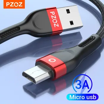PZOZ Micro USB кабел за бързо зареждане за Samsung S7 Xiaomi Redmi Note 5 Pro Android мобилен телефон MicroUSB зарядно устройство Изображение