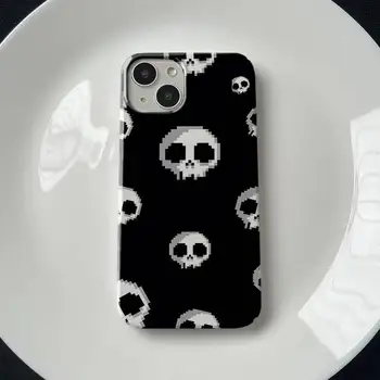 Funny Art Skeleton Phone Case Cover, удароустойчив калъф за iPhone 15, 14, 13 Pro Max, 11, 12 Mini, XR, X, XS, 7, 8 Plus, Fashion Изображение