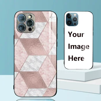 Ослепителен мрамор Geo розово злато за Iphone Cover Качество lphone случаи телефон калъфи за Iphone 14 Изображение