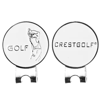 Golf Cap Clip Metal Tag Marker 25mm кръгла сребърна монета Изображение