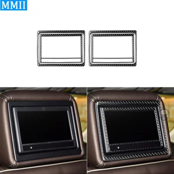 За Infiniti JX 2013 QX60 2014-2016 Въглеродни влакна DVD екран дисплей кола стайлинг подстригване покритие декорация аксесоари стикер Изображение