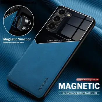 За OPPO A54 A73 A74 A93 5G кола магнитно стъкло кожа Texure телефон случай за OPPO A93 мека рамка удароустойчив защитен капак Изображение