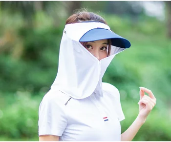 PGM голф мъже жени лято слънце UV защита капачки без шапка вискоза влакна шал забрадка влакна маска WB001 пънк слънцезащитен маска Изображение
