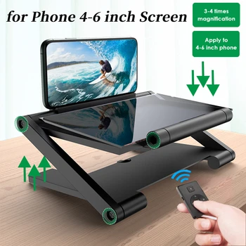 8 инчов 3D телефонен екранен усилвател Универсален HD телефонен екран Видео лупа със сгъваем държач Лупа за телефон Изображение
